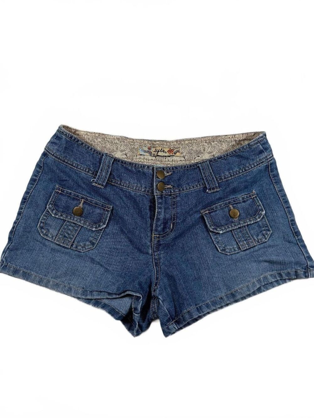 Y2K Tyte Women's Low Rise Denim Shorts Size 11 Waist Measures Size 31"